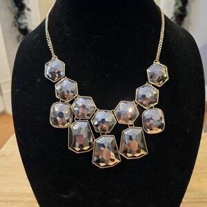 Elegant Gold and Black Statement Necklace